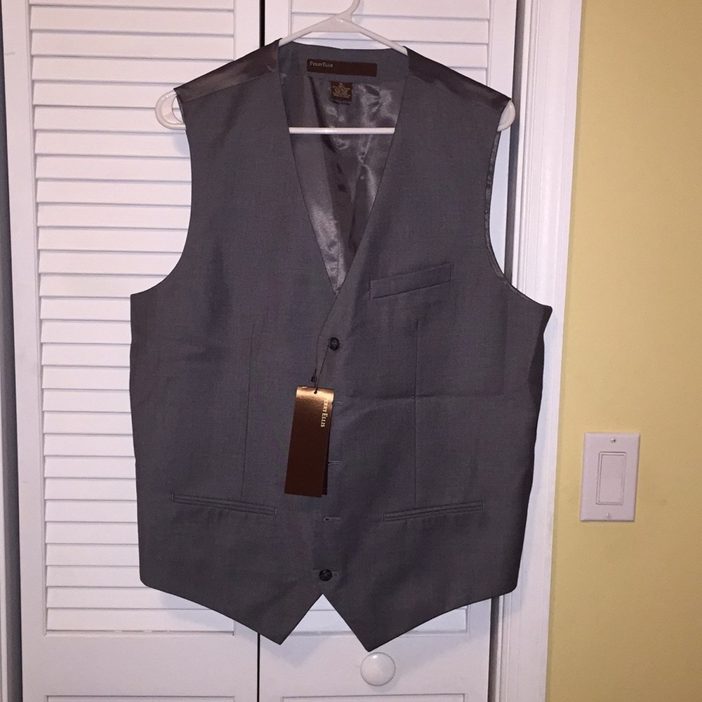 PerryEllis charcoal grey vest